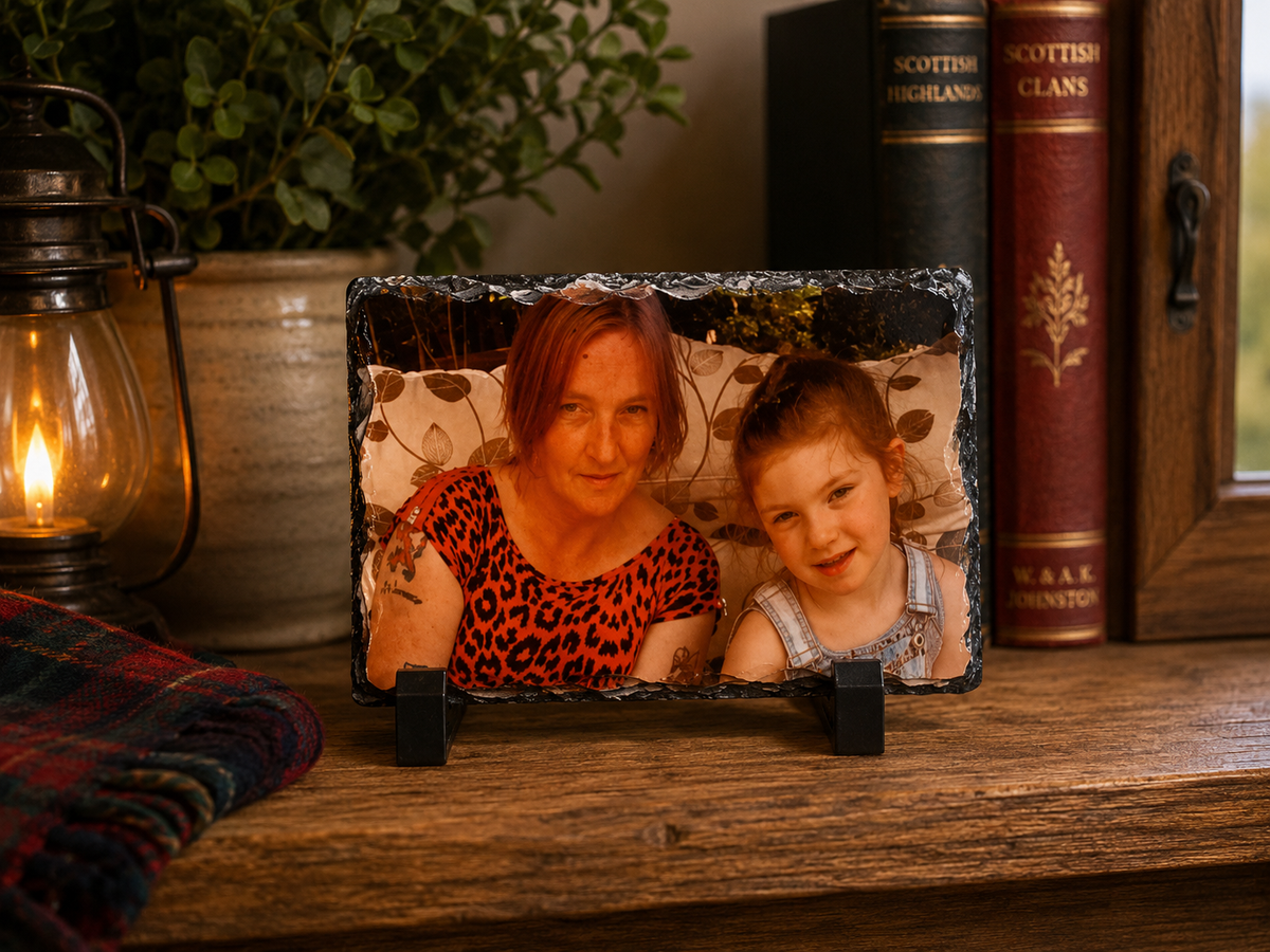 Personalised Slate Photo Plaque with Stand